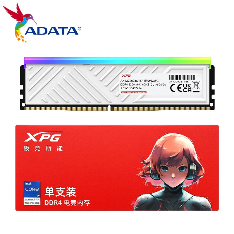 ADATA XPG SPECTRIX D35G DDR4 RGB Memory 3200 3600 8GB 16GB U-DIMM Single Memoria Rams With Heatsink Ram for Desktop CL 16-20-20 - WinSupport Tech