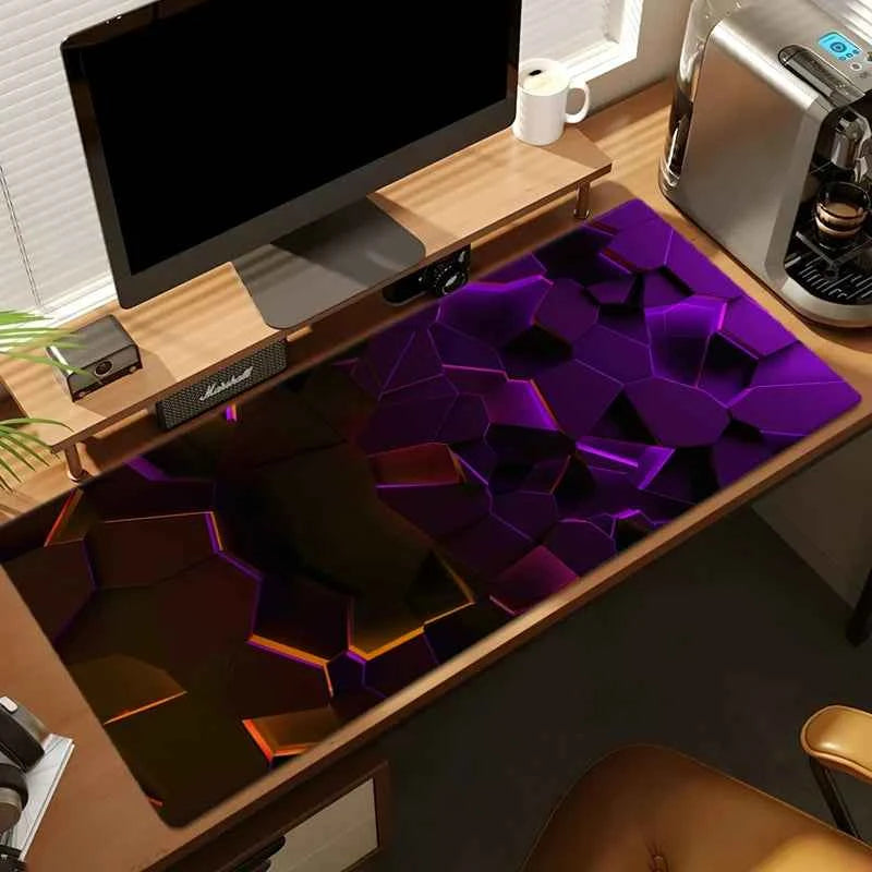 New Cool Geometric Pattern 3D Mouse Pad Computer Laptop Mouse Pad Office Large Gaming Mousepad Rubber Bottom Non-Slip Desk Mat