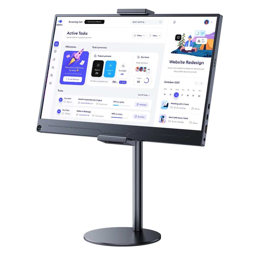UPERFECT Portable Monitor Holder For 4.7-17.3 Inch Screen Vesa Phone Adjustable Laptop Gaming Bracket Expandable Desktop Stand