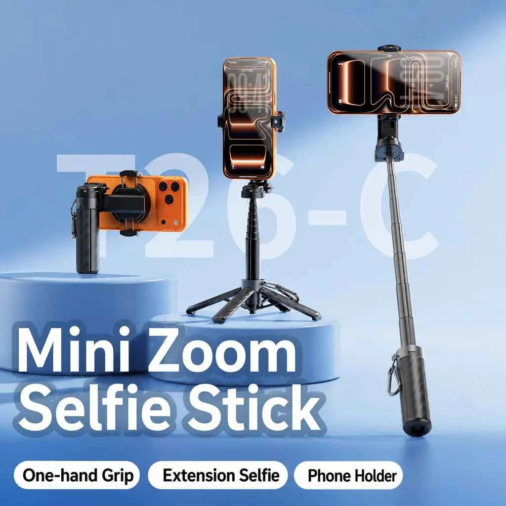 Protable Magnetic Selfie Stick Multifunctional Phone Holder with Clamp Bluetooth Remote Extendable Tripod for iPhone Android
