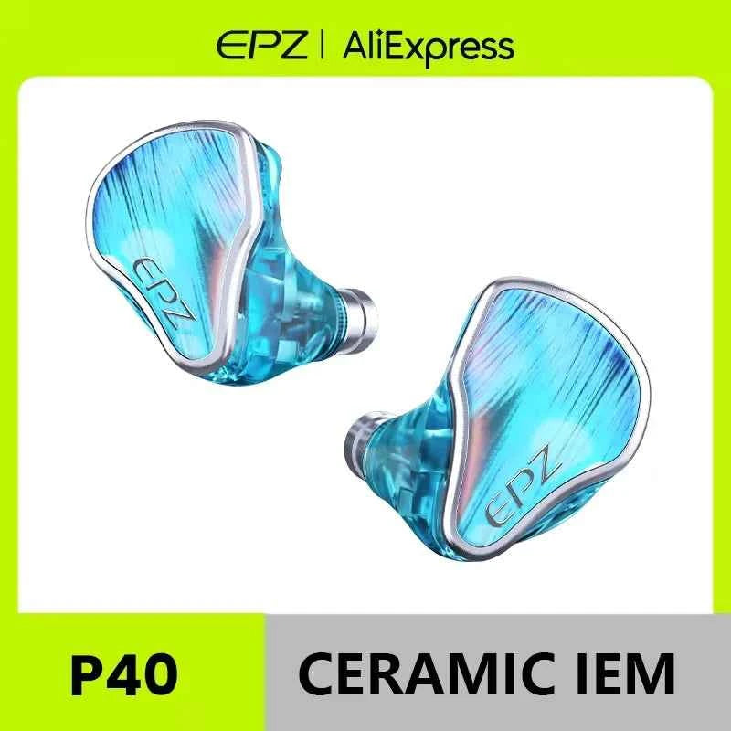 EPZ P40 PZT Ceramic In-Ear Hi-Fi Monitoring Headphones 2DD+1Planar Hybrid Drivers 3.5/4.4 Replaceable Copper Silver-Plated Cable