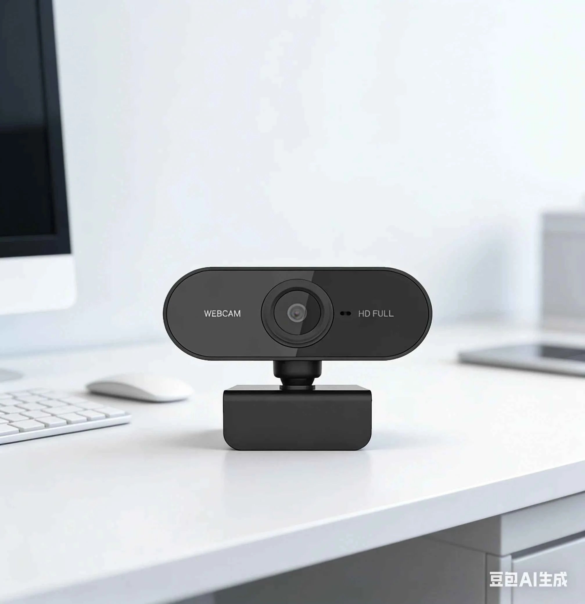USB Webcam with Built-in Microphone, Plug and Play PC Camera 360° Rotatable for Video Calls, Zoom, Teams, Streaming