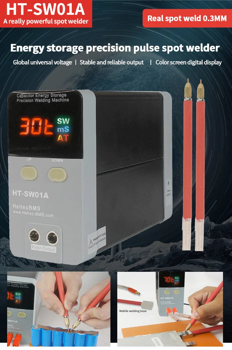 Heltec 21KW 36KW 42KW Capacitor Storage Battery Spot Welding Machine/Portable Small Spot Welder LED Display 0.5mm Thickness
