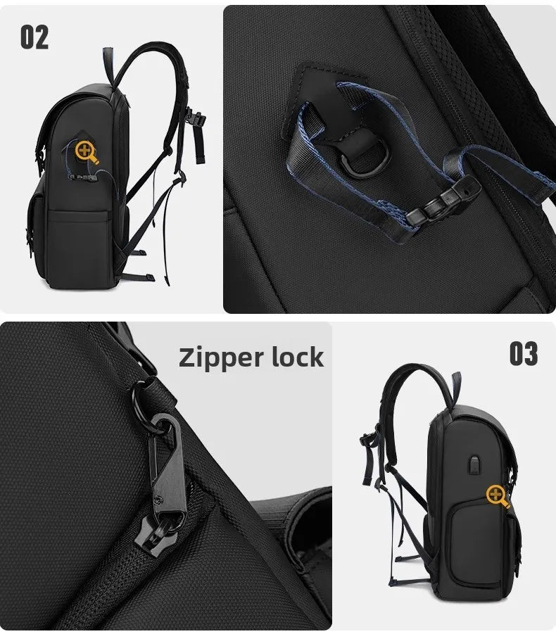 Camera bag - Large capacity double-shoulder photography bag - Camera backpack - Travel and outdoor photography bag