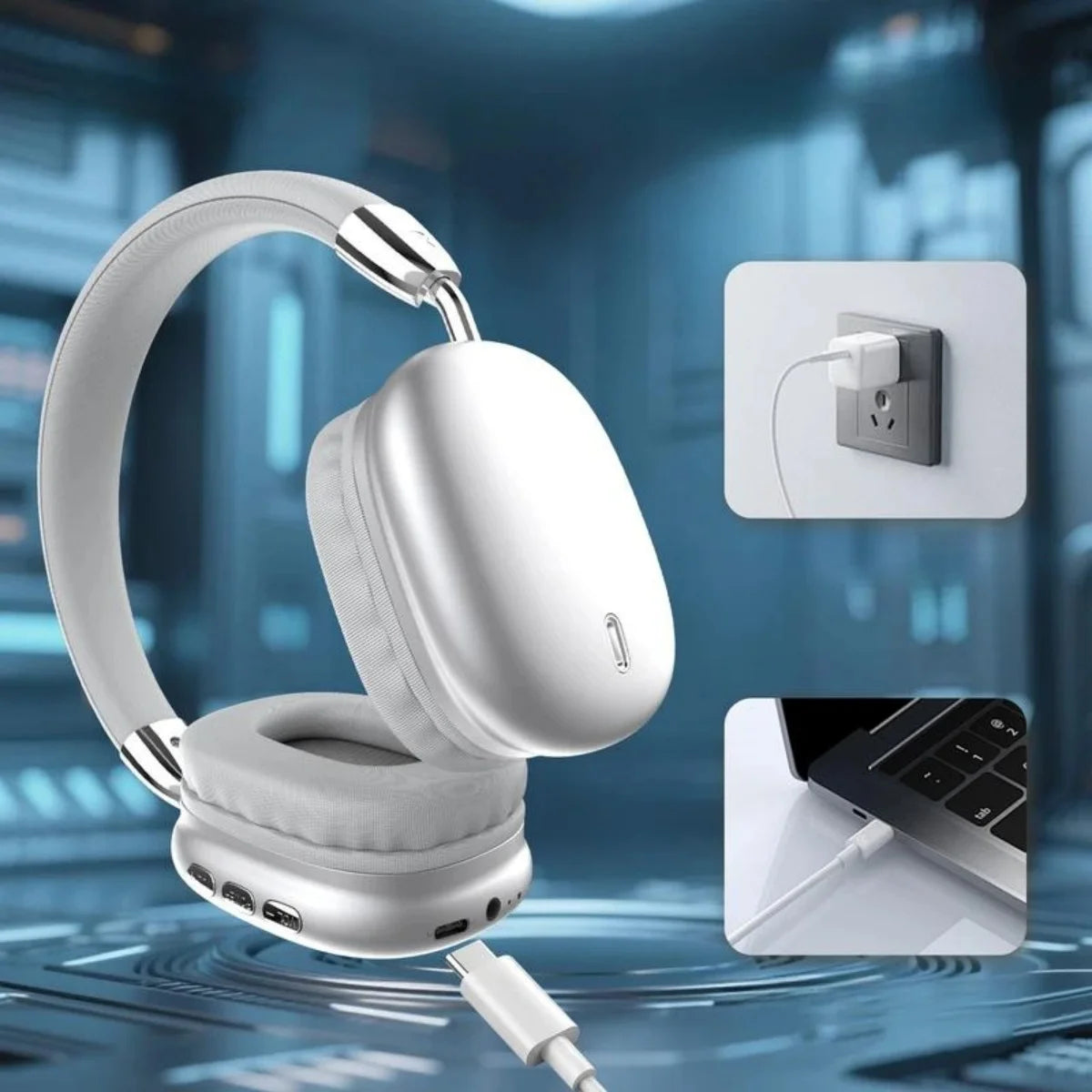 Wireless Bluetooth Headphones, Hi-Res Audio, Foldable & Lightweight, Deep Bass, Long Battery Life