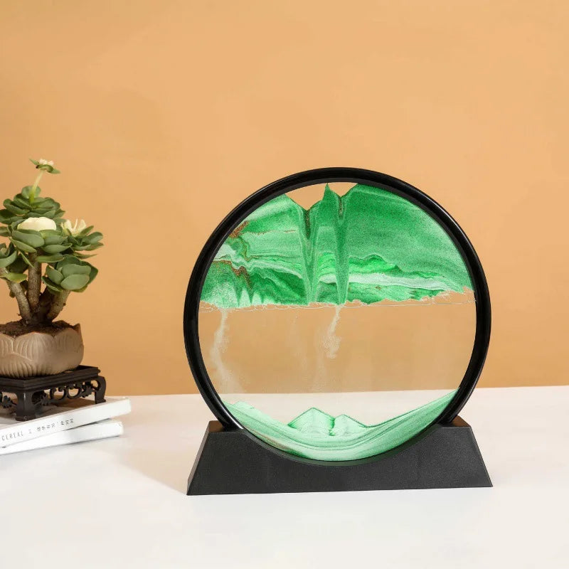 Flowing Sand Painting Living Room Foyer Art Dynamic Decoration Office Desktop Decoration Home 3D Flowing Sand Decoration