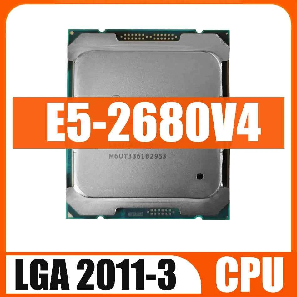 Used XEON E5 2680 V4 CPU Processor 14 Core 2.40GHZ 35MB L3 Cache 120W SR2N7 LGA 2011-3 Support X99 Motherboard E5-2680V4