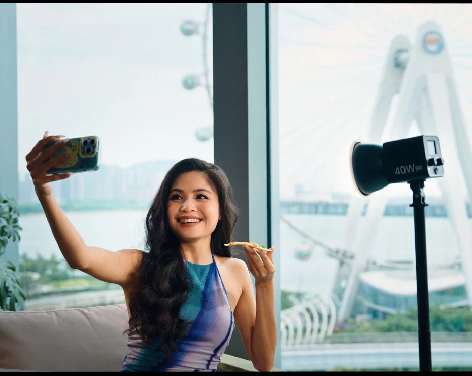 Ulanzi L023 40W pro Video Light Mini Bowens Mount Bi-color 2500-6500K with 3400mAh COB Light for Photography
