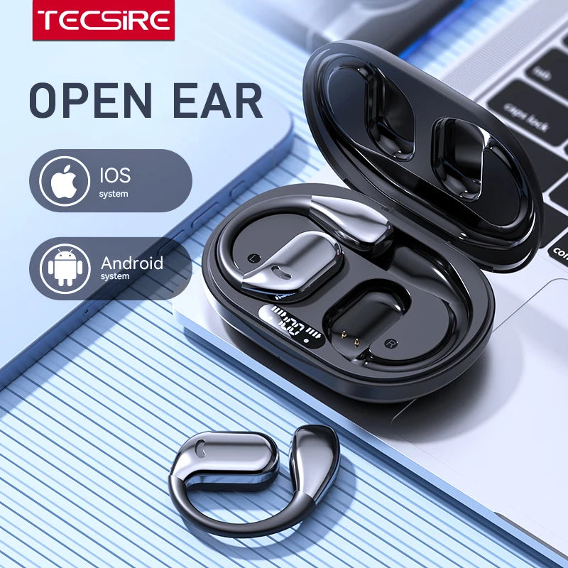 Tecsire Wireless Earbuds OWS Earphones Bluetooth Ear Hook HiFi Stereo Waterproof For Sports Fitness