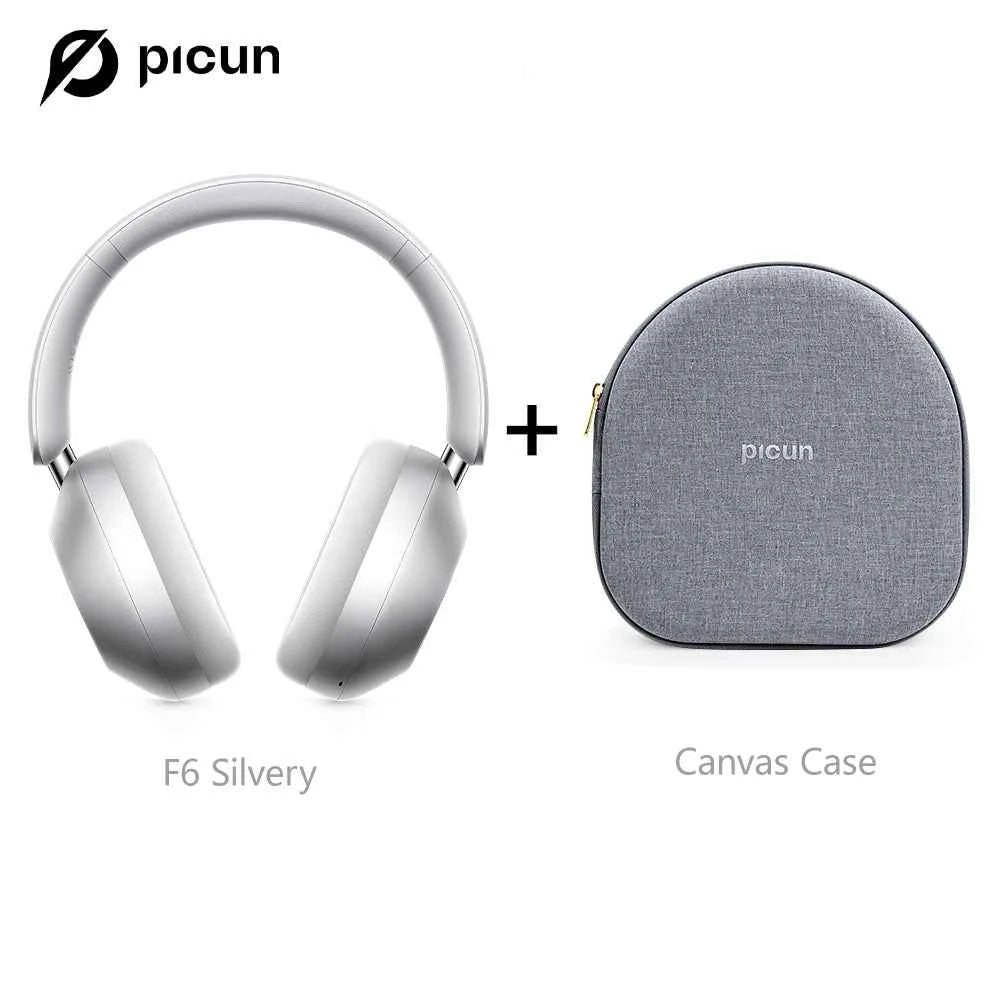 Picun F6 Active Noise Cancelling Wireless Headphones Head Tracking 3D Audio 40mm Hi-Res ANC Bluetooth Headset HIFI APP Control