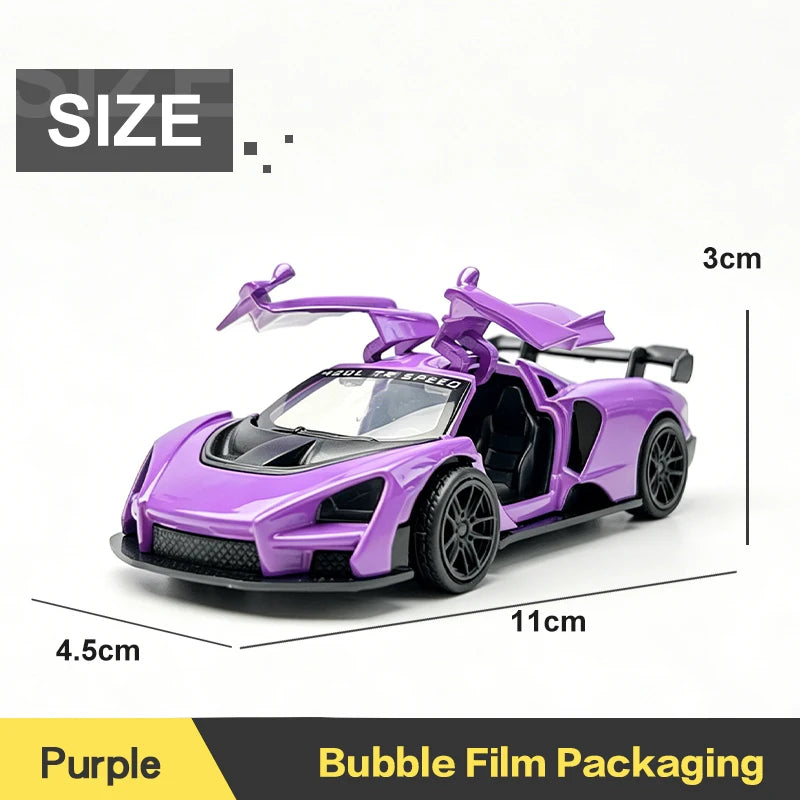 1:43 Alloy 3 Doors Open HUAYRA Die Cast Model Race Car Toy with Pullback Action Model Car for Collection and Ornament  Gift