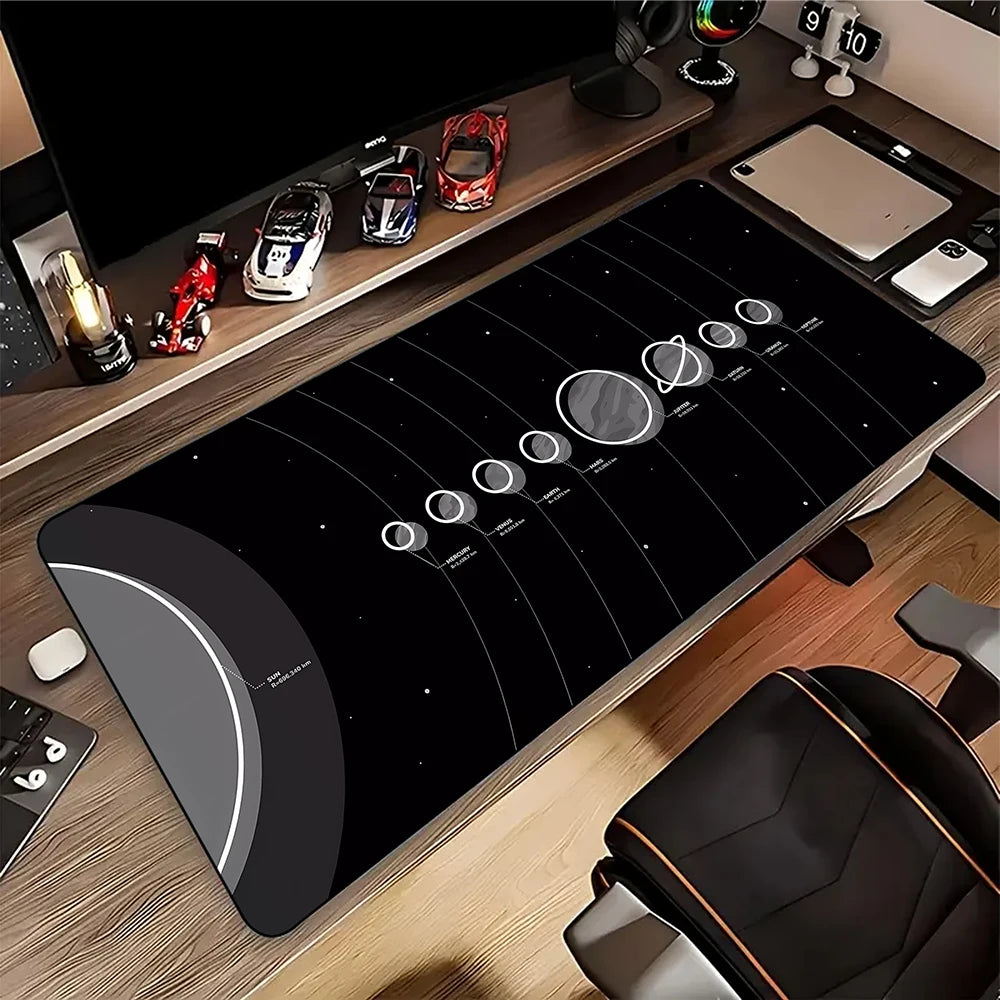 New Solar System Space Gaming Mouse Pad Large Mouse Mat Laptop Mouse Carpet Game Carpet Keyboard Pads Gamer Desk Mat 90x40cm