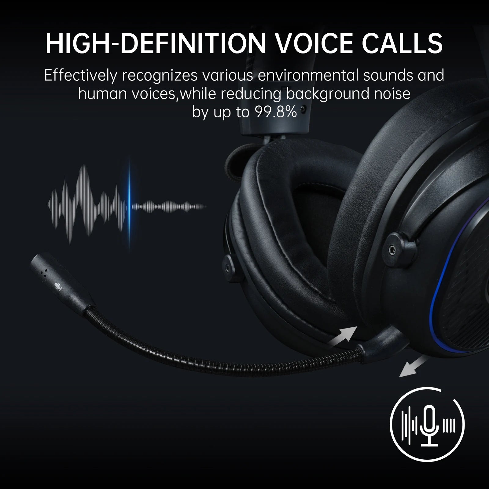 Oneodio EKSA MaKo BT Bluetooth Gaming Headset Over Ear 2.4GHz Wireless Headphones Gamer 20ms Low Latency With Mic for PC/PS4/PS5