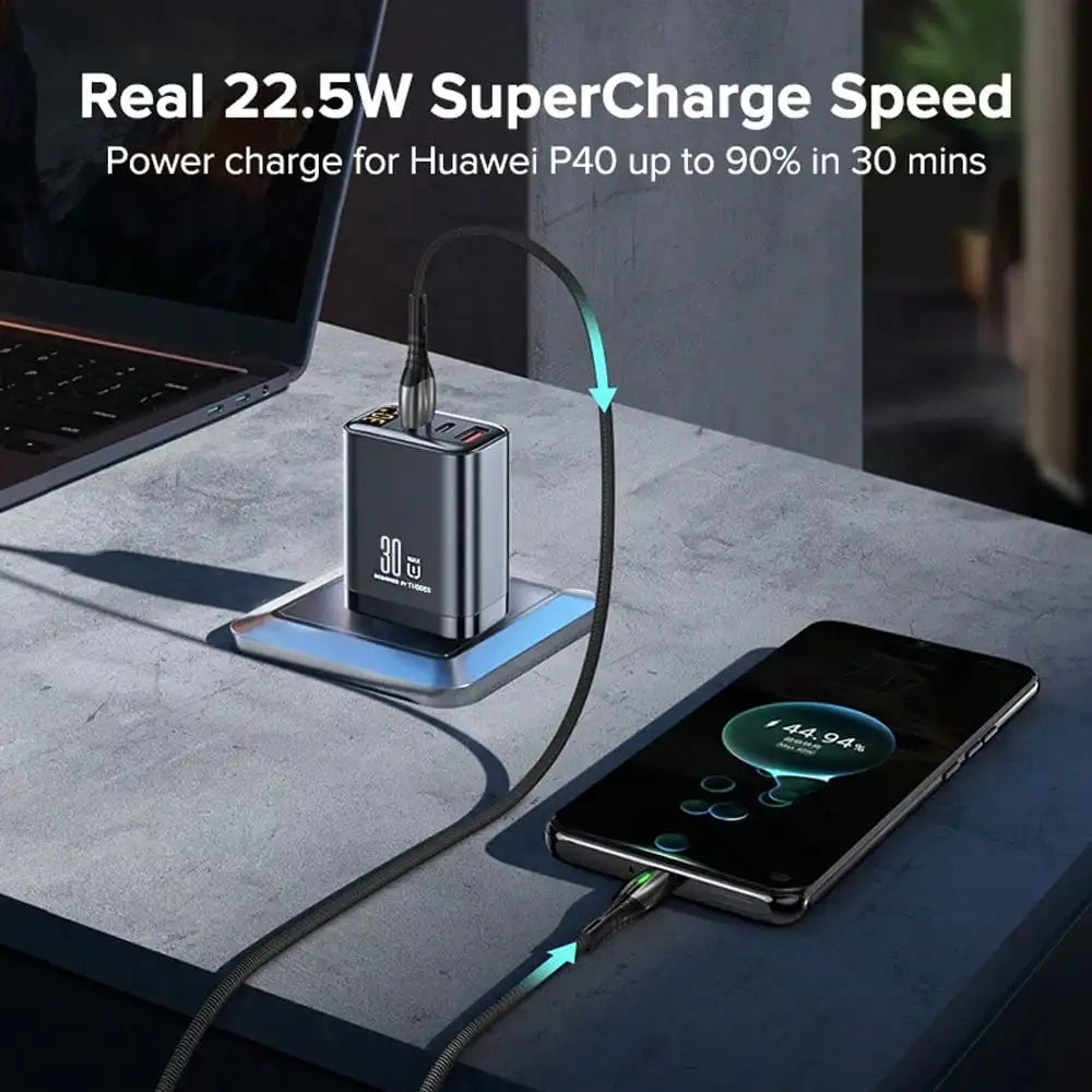 85W 65W GaN Fast Charger 3 Ports USB C PD QC4.0 Wall Charger Portable Travel Multi Port Phone Laptop Fast Charging Adapter For iPhone Samsung Android