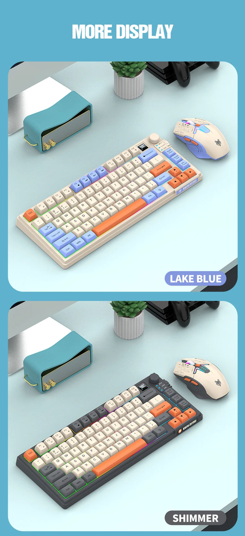 XUNFOX K920Wireless dual-mode Bluetooth keyboard and mouse set game office laptop universal keyboard and mouse