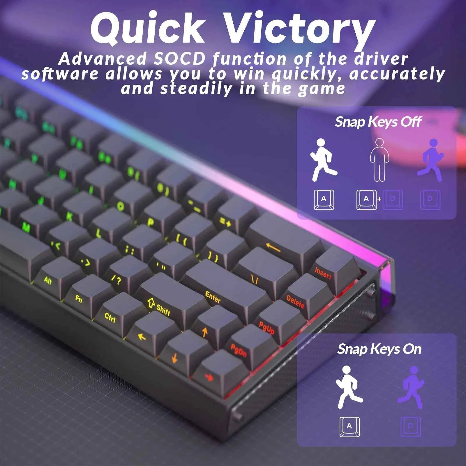 AULA HERO68HE Pro\Ultra Magnetic Gaming Keyboard 75% Magnetic Switch Keyboard Rapid Trigger for Esports PBT High Quality Keycaps