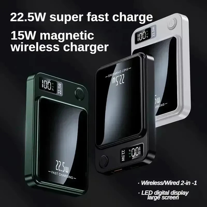 Magnetic Wireless Power Bank 200000mAh 22.5W Fast Charging External Battery Charger For Huawei Samsung iPhone PD 20W Powerbank