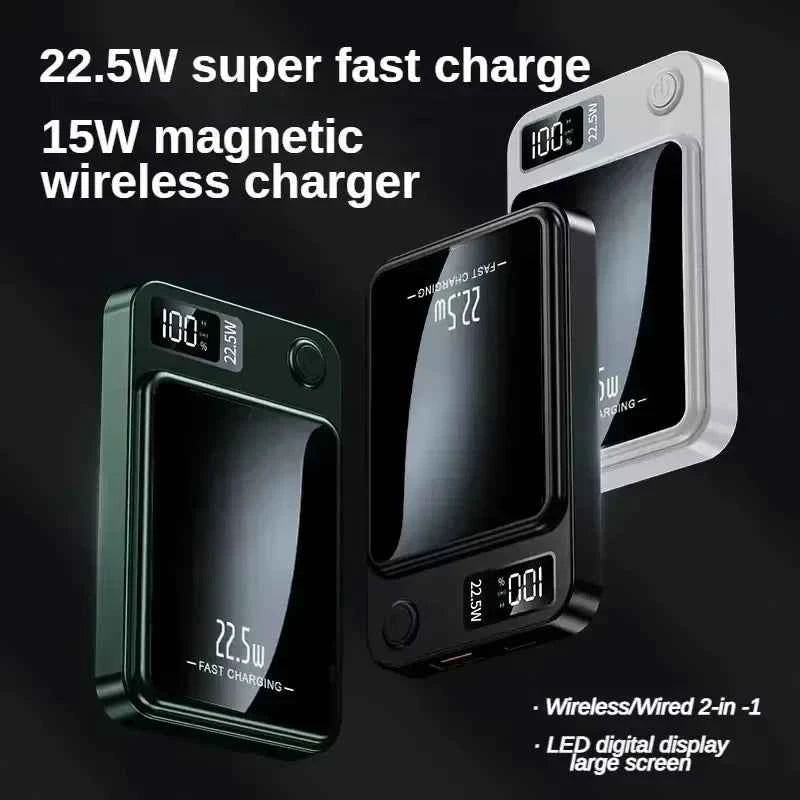 Magnetic Wireless Power Bank 200000mAh 22.5W Fast Charging External Battery Charger For Huawei Samsung iPhone PD 20W Powerbank