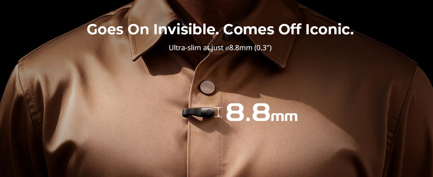SmallRig S70 Wireless Microphone, 24-bit/48kHz Sampling 70dB SNR 40-Hour Runtime for Phone Camera for DJI for Insta360 -5715
