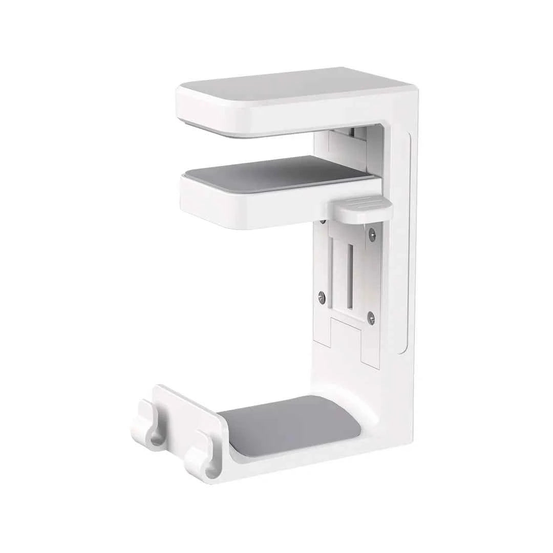 2-in-1 Universal Clip-On Headphone Stand – Adjustable Desk Hanger