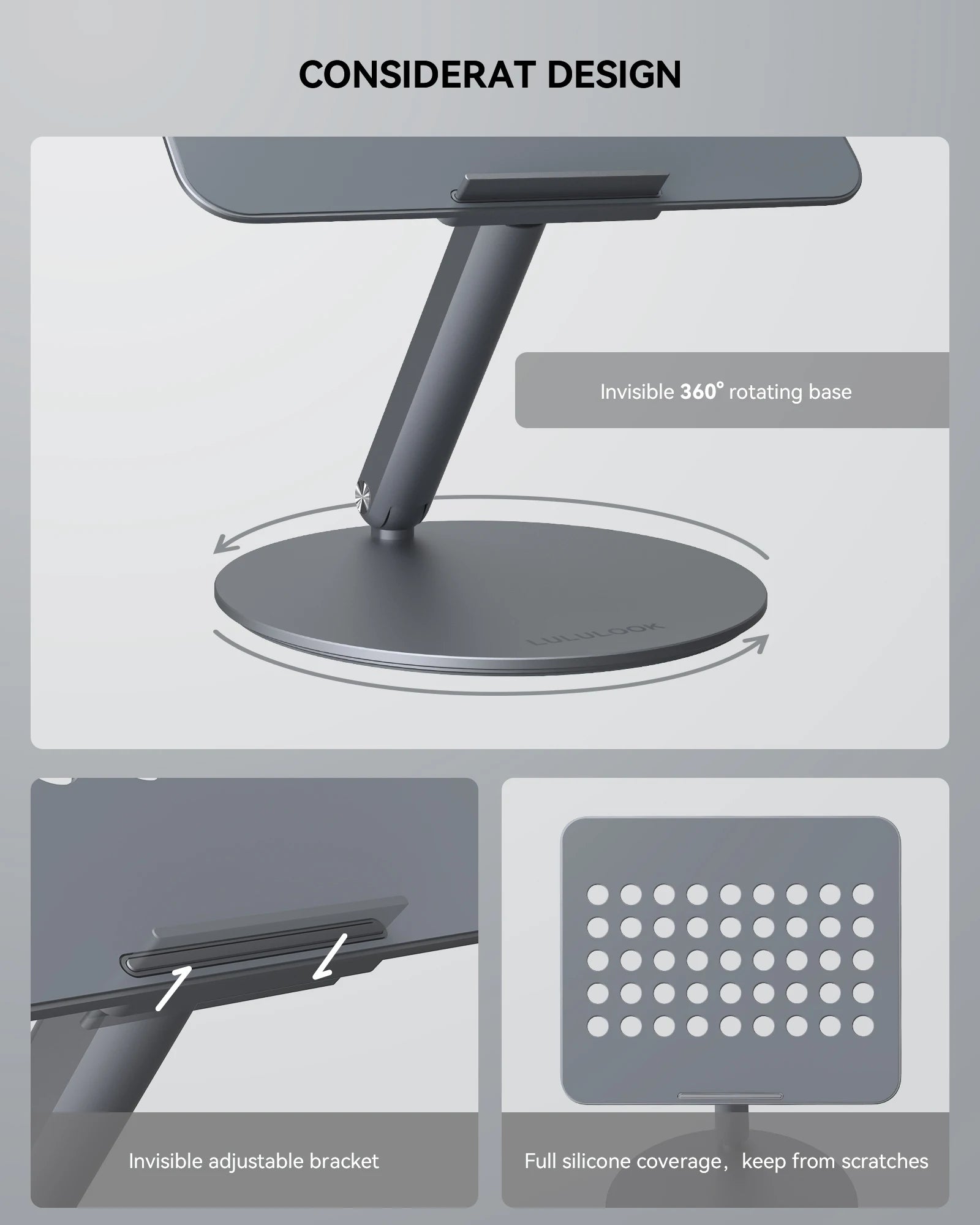LULULOOK Laptop Stand (360° Rotating & Foldable) - WinSupport Tech