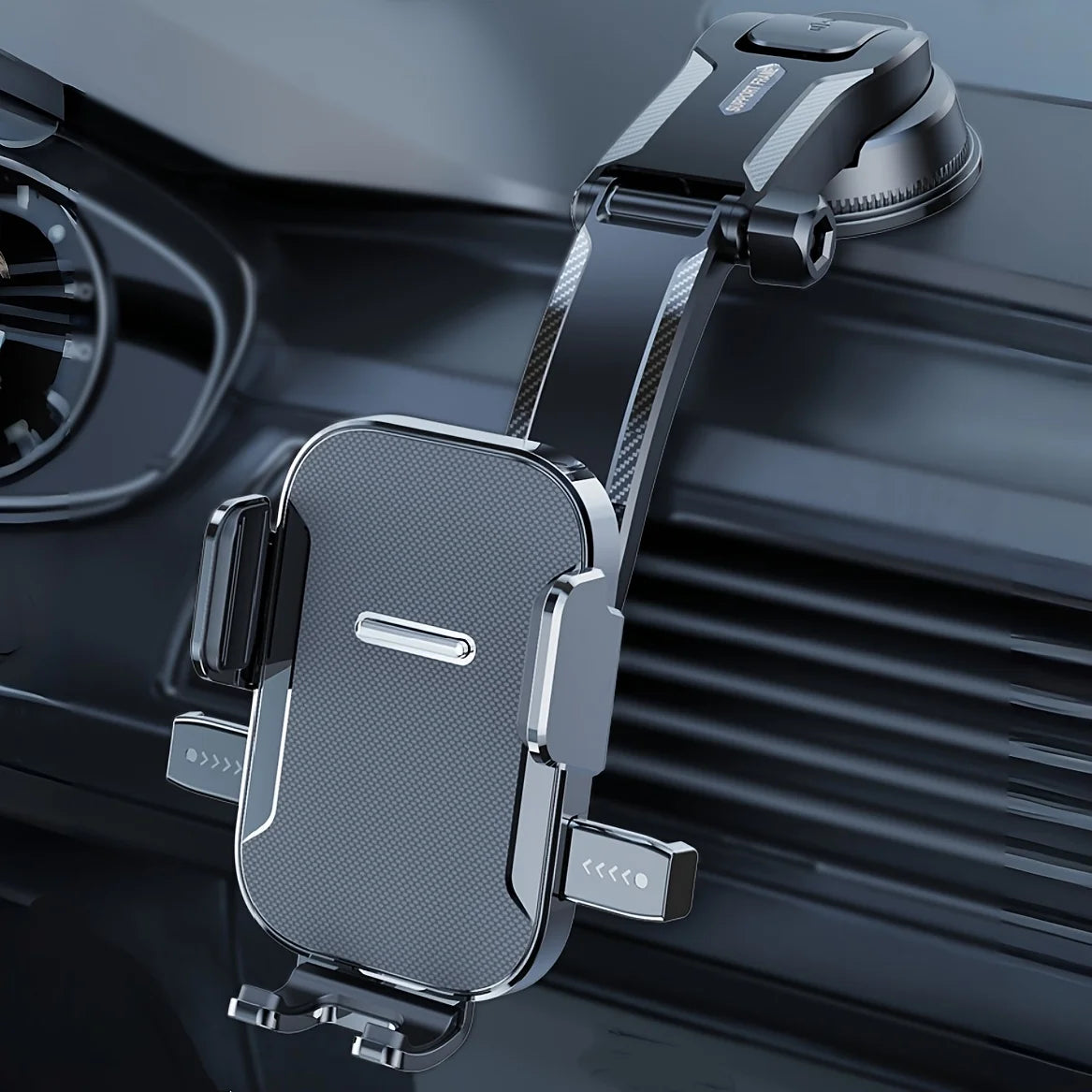 1Pc Car Mobile Phone Holder, Dashboard Installation, 360-Degree Rotatable Adjustment, Equipped with Strong Suction Cup, Non-Slip and High-Stability Mobile Phone Holder, Compatible with All Smartphones