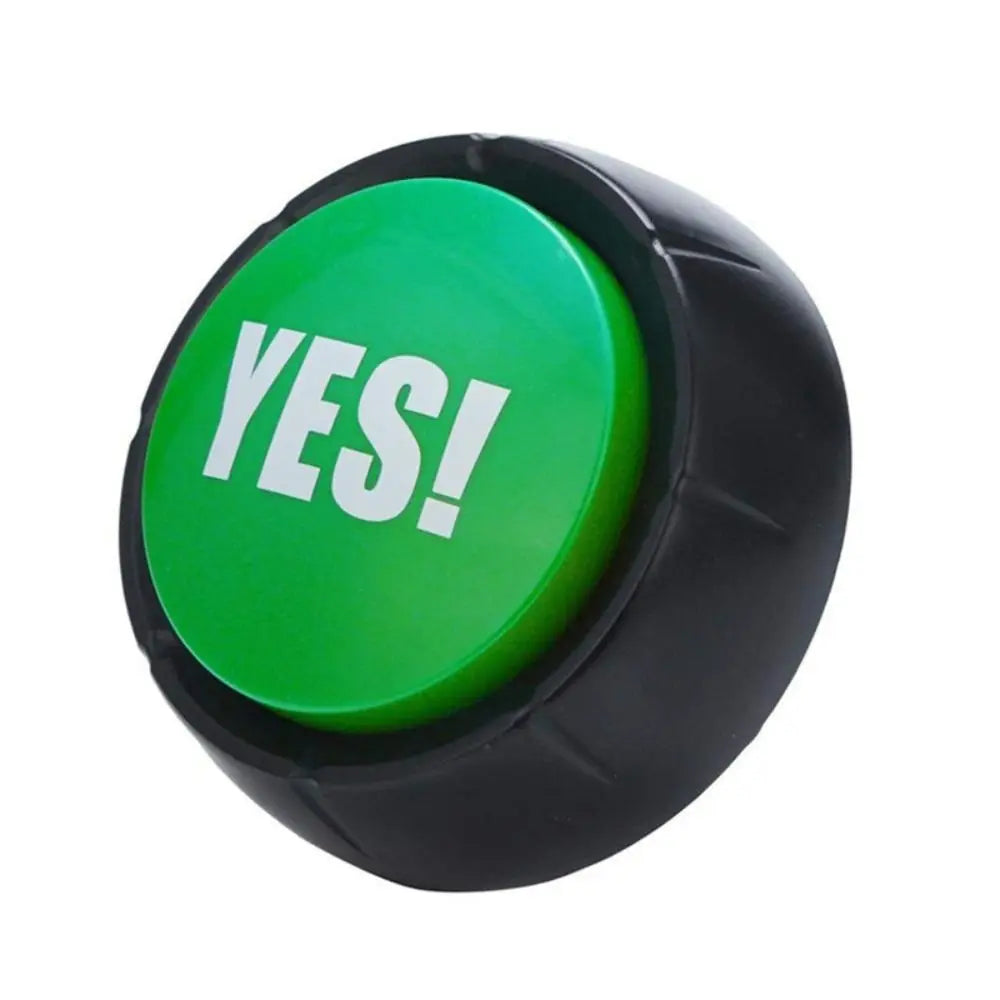 Funny Interactive Yes No Button Communication Game Show Maybe Sorry Button Multifunctional Sound Prop Answer Buzzers Gag Gifts