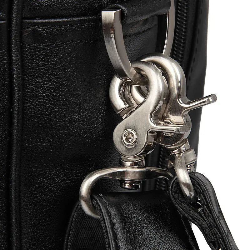High Quality Genuine Leather Men Briefcase Business bag Crazy Horse Leather Large 17
