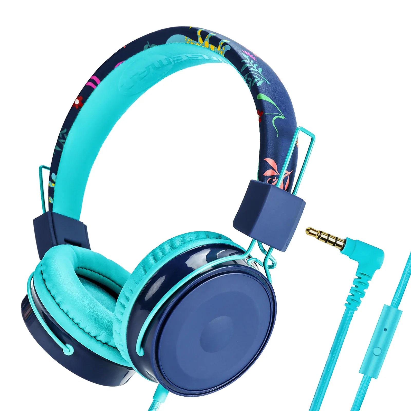 OKCSC B2 Cartoon Headphones Foldable Adjustable Children Headphone Stereo Wired Headset  with Mic for Cellphones/Tablet/School