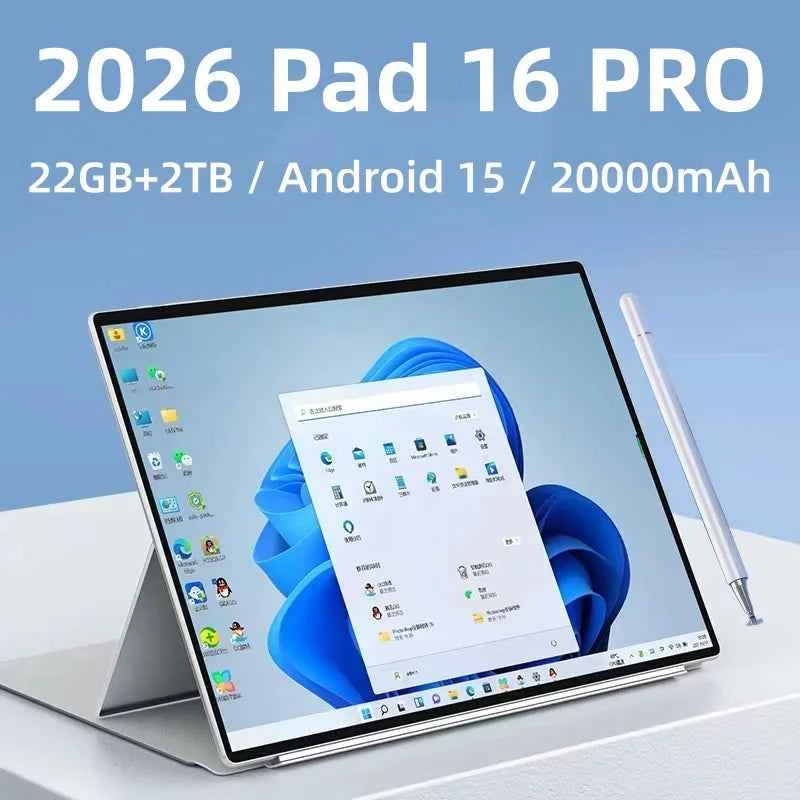 Brand New Pad 16 PRO Tablet 11 inch Android 14 Snapdragon 8gen2 Global 22GB+22TB 20000mah 5G Dual SIM WIFI HD Full Screen Tabelt
