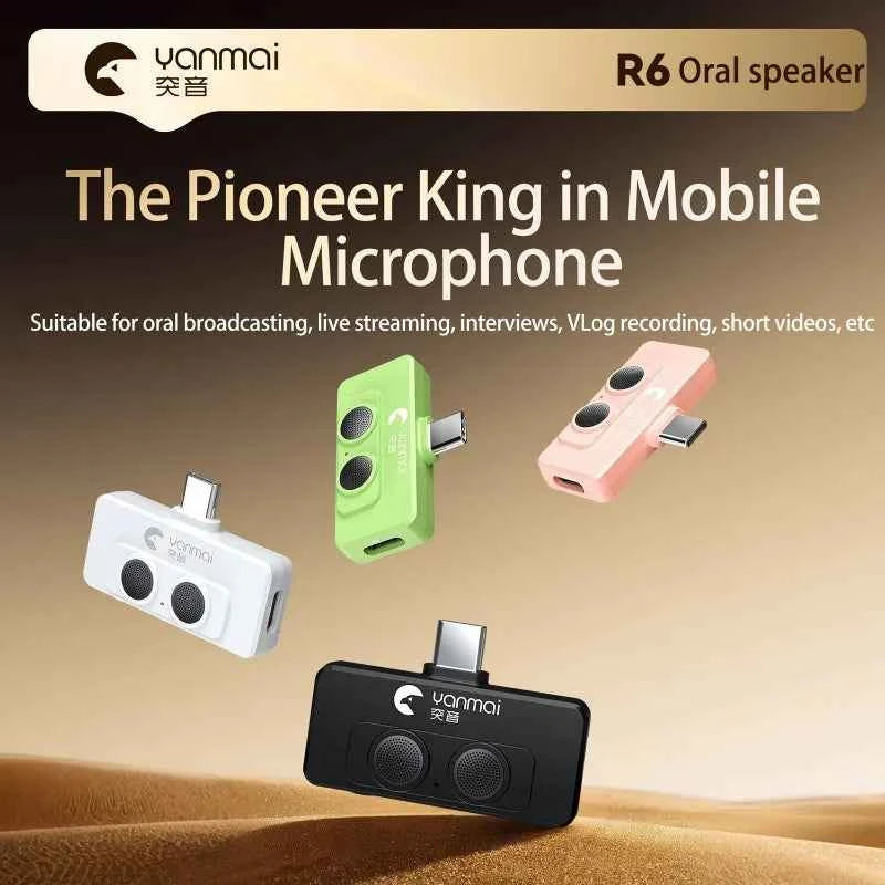 Wireless Lavalier Lapel Microphone For Oral Broadcasting and Vlogging AI Noise Reduction Plug and Play Mobile Phone Microphone