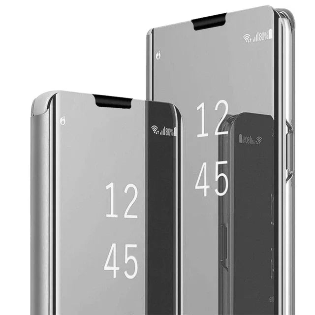 Luxury Smart Case For Samsung Galaxy S25 S24 S23 S22 S21 Ultra S20 S10 S9 Plus S23 FE 5G Mirror Leather Smart Flip Suppor Cover