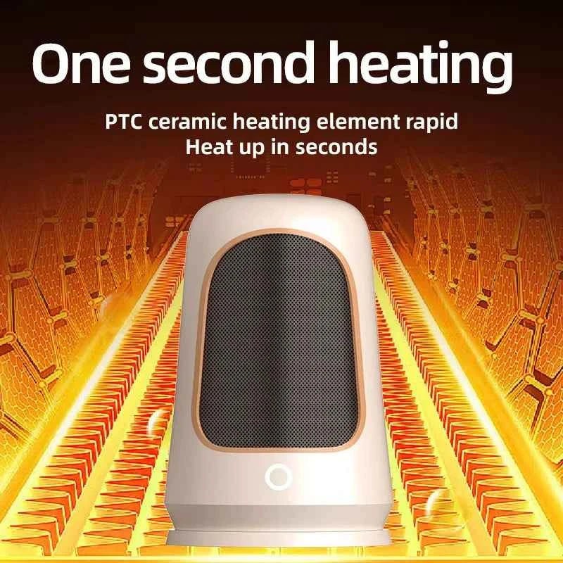 1200W Portable Desktop Electric Heaters Heater for Home Foot Warmer Heater Energy Saving Bedroom Heating for Office Home