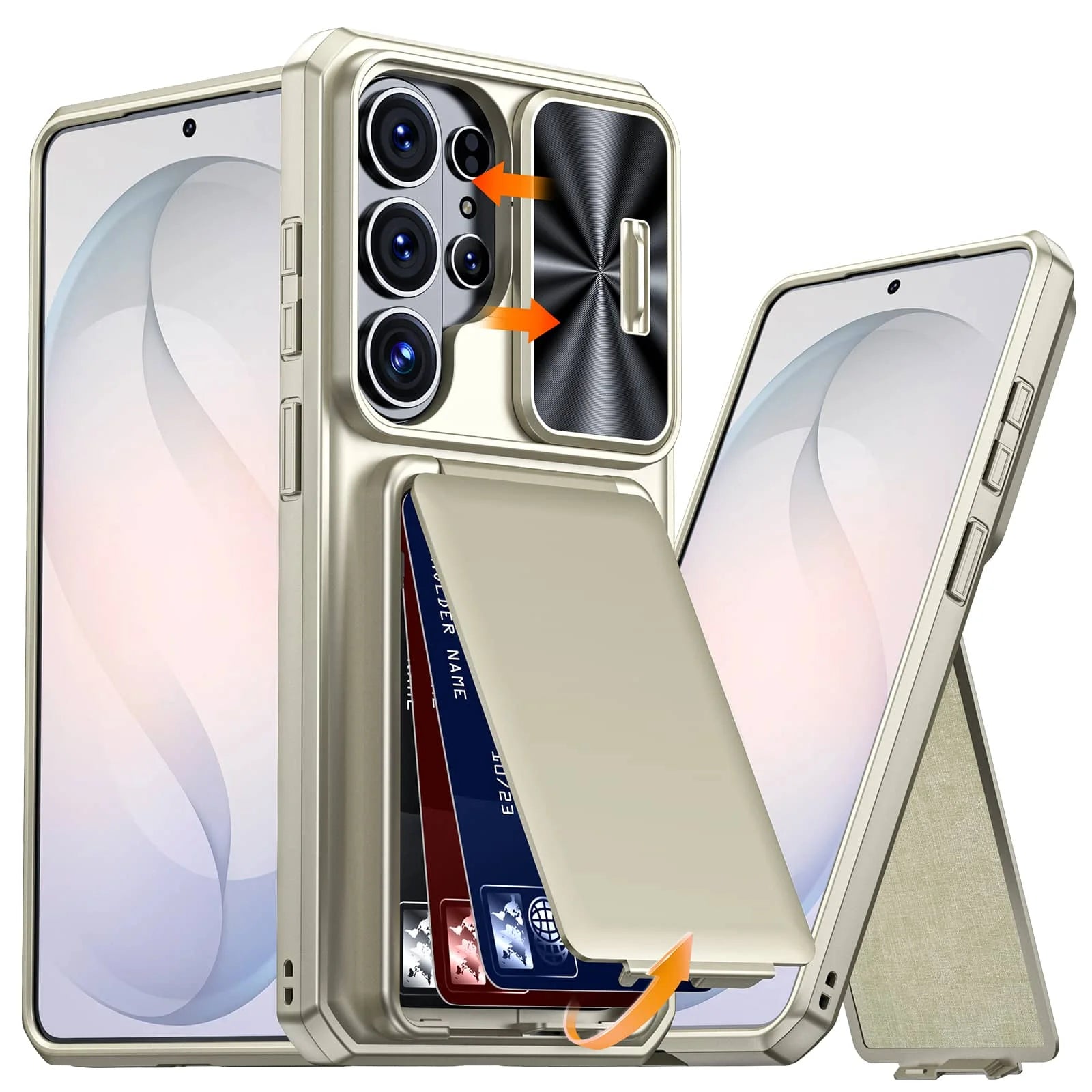 WEFOR for Samsung Galaxy S26 Ultra/S26 Plus/S26 Case Wallet, Built-in Card Holder (3-4 Cards) & Slide Camera Cover & Kickstand