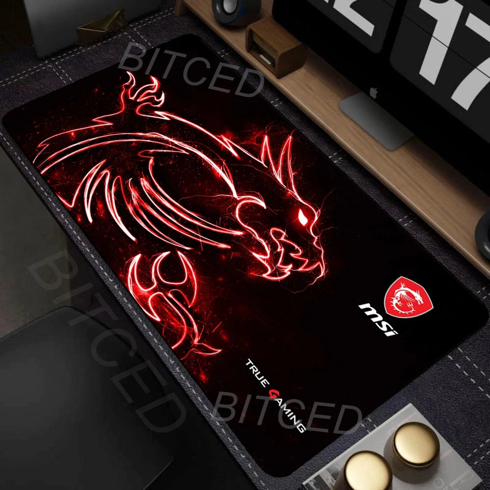 MSI Table Mat Mouse Pad Desk Mouse Pad Cute HD Desk Pad Extended Gaming Keyboard Mats Large XXL Gamer Mousepad 90x40