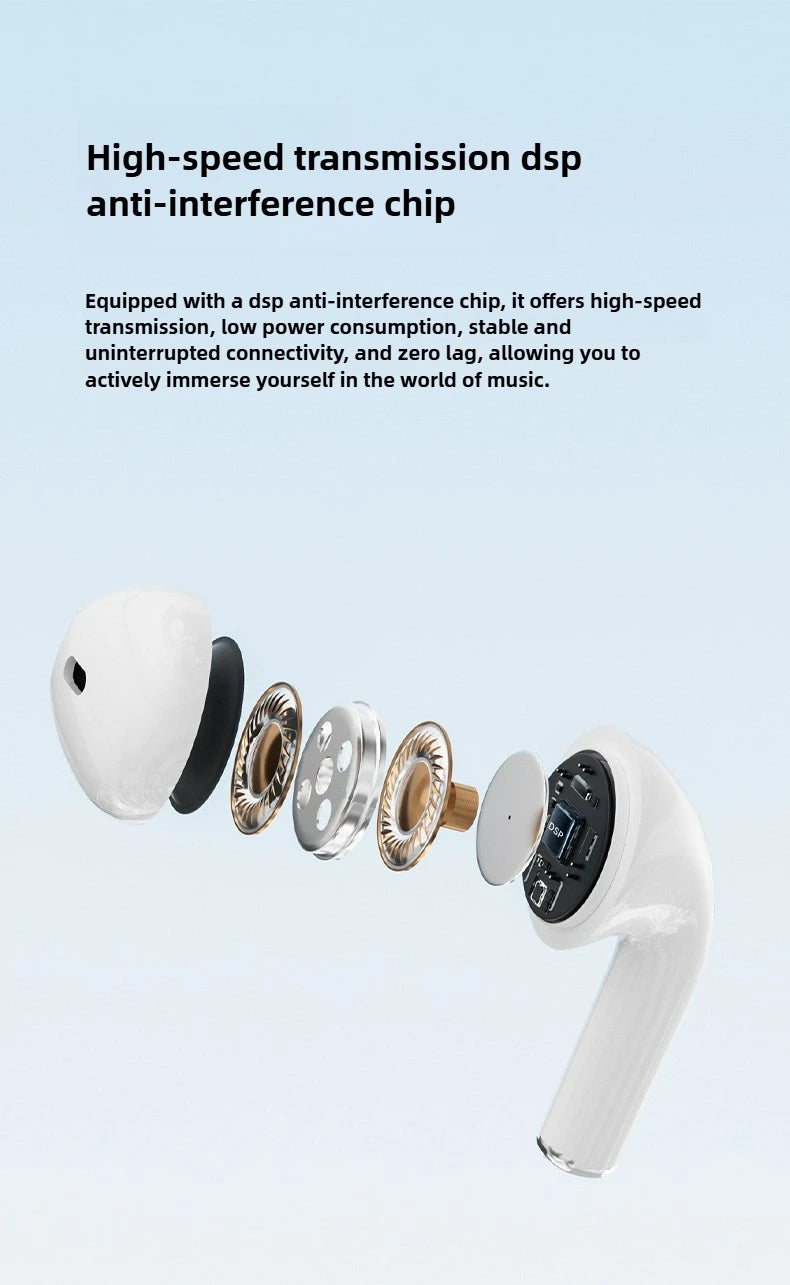 Air Pro4 wireless earphones Bluetooth 5.3 in ear earphones suitable for sports, gaming, and office work, compatible with all ear