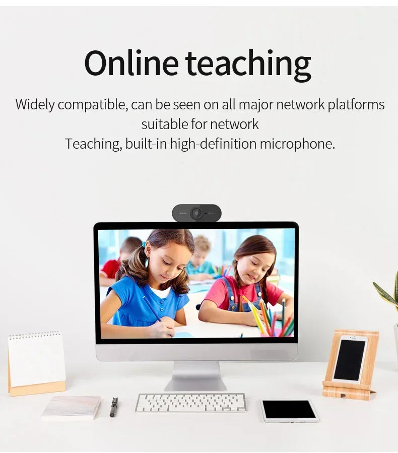1080P HD Mini Webcam with Mic USB for Laptop Desktop Ideal for Video Calls And Conferences