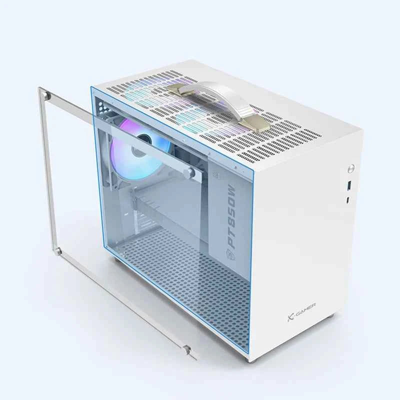 PowerTrain X-GAMERX X100 M-ATX Portable Computer Case ITX  MATX  Power Supply Support U3 Type-C Desktop MINI Small Chassis