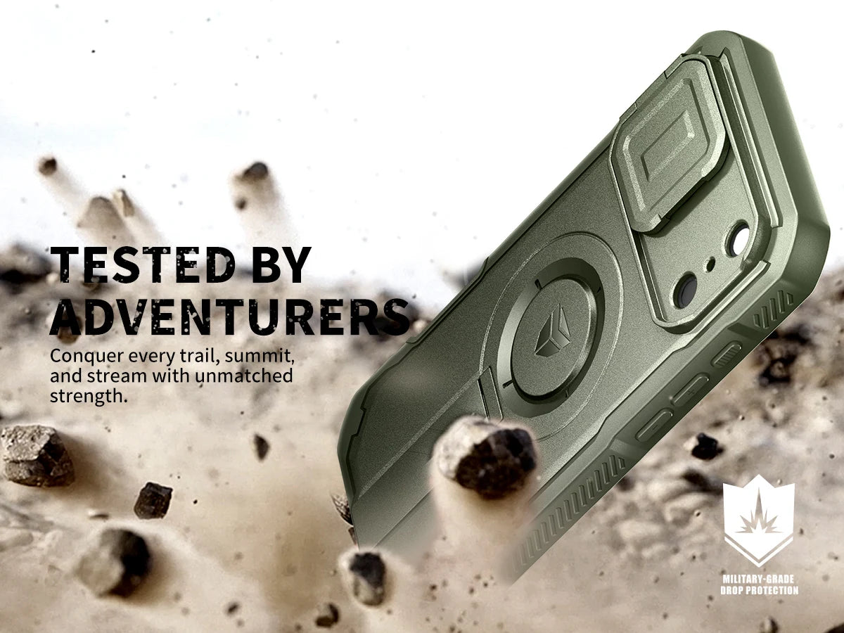 For iphone 17 pro max case with Camera Cover & Adjustable Kickstand Compatible With MagSafe Shockproof Magnetic Protective Cover
