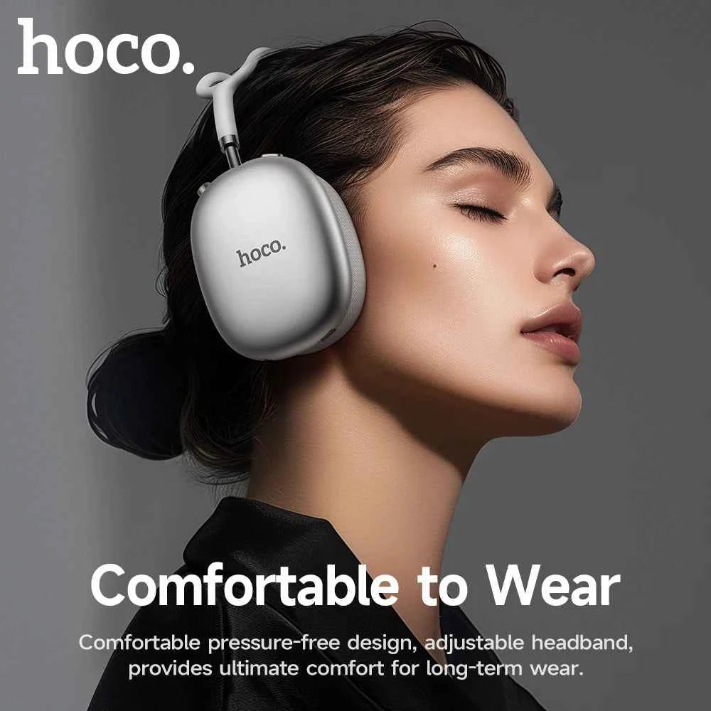 HOCO W55 Plus ANC Noise Reduction Over-ear Bluetooth 5.4 Headphones Wireless Sport Headset Head mounted For Smart Phone AUX mode