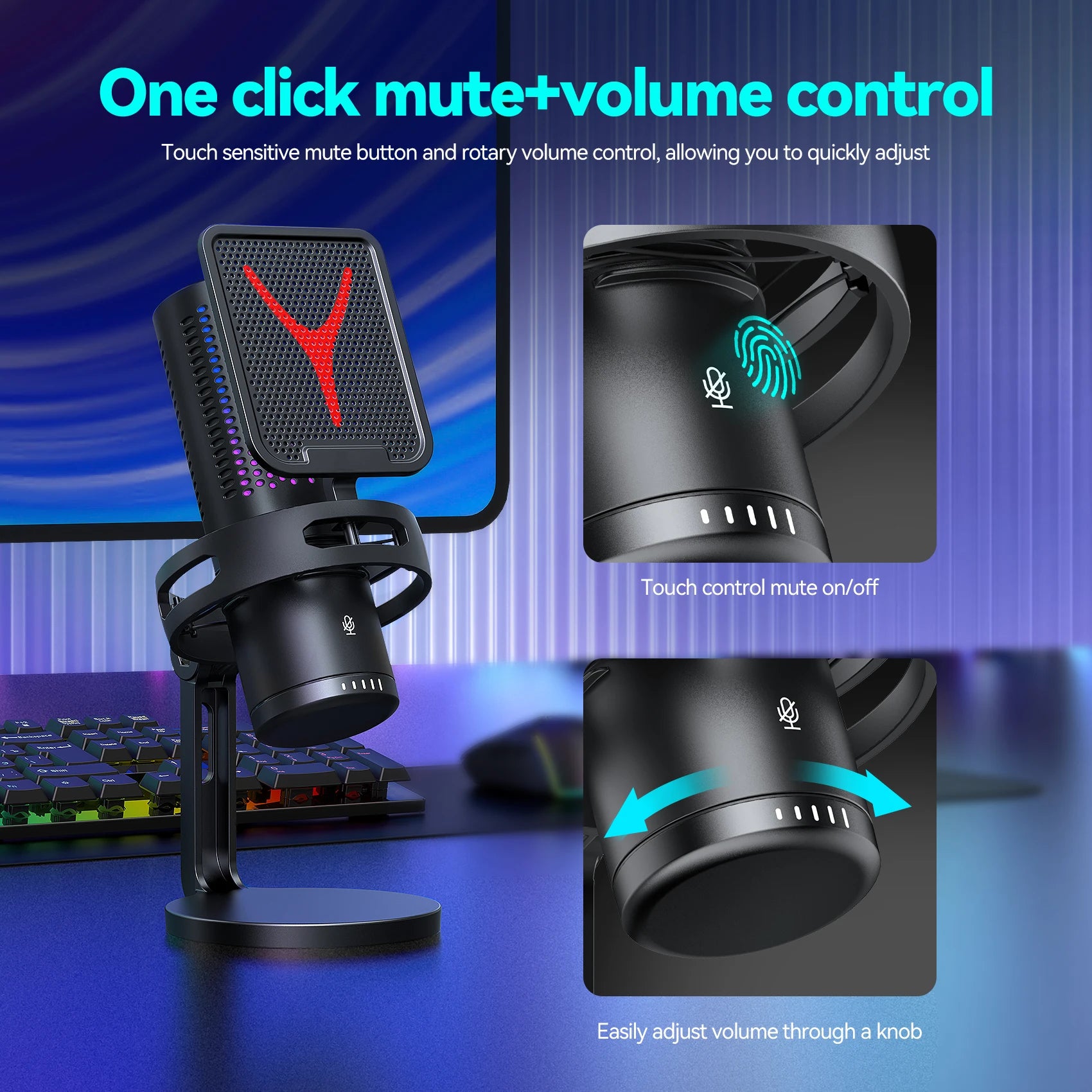 Professional USB Condenser Microphone Kit – Gaming & Podcast Mic for PC/Laptop, Wired Studio Recording Mic for Streaming, Karaoke & Voice Overs.