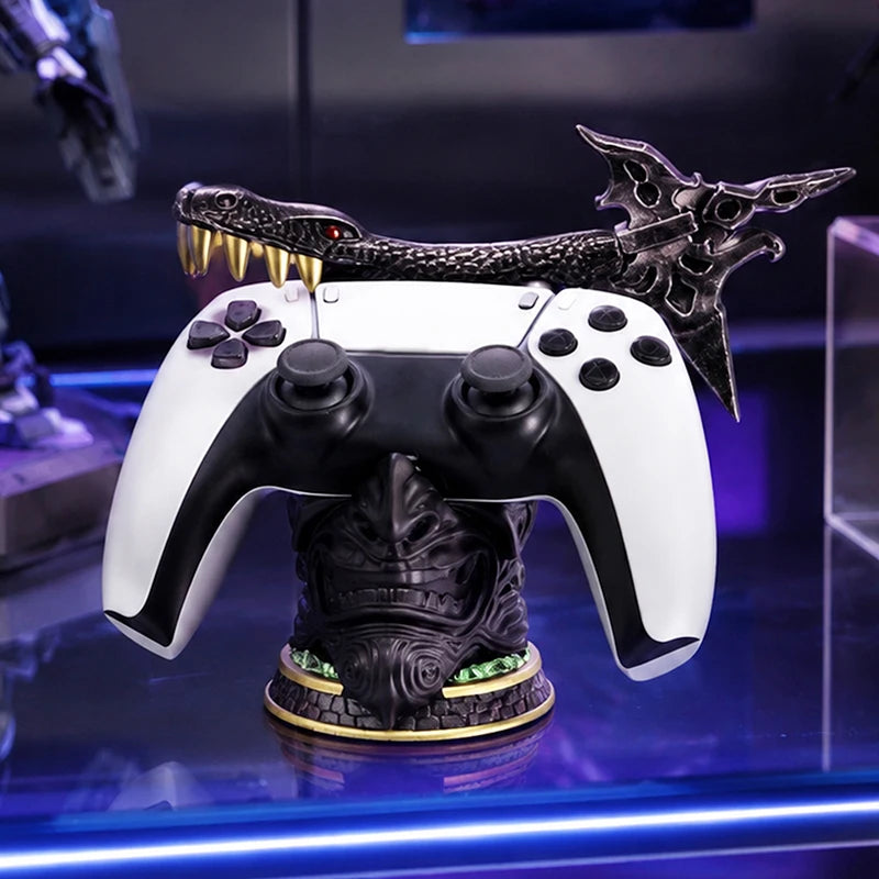 Creative Imitation Demon Resin Game Controller Stand Fit Ps5 Ps4 Xbox Switch Gamepad Support Desktop Decor Gaming Accessories