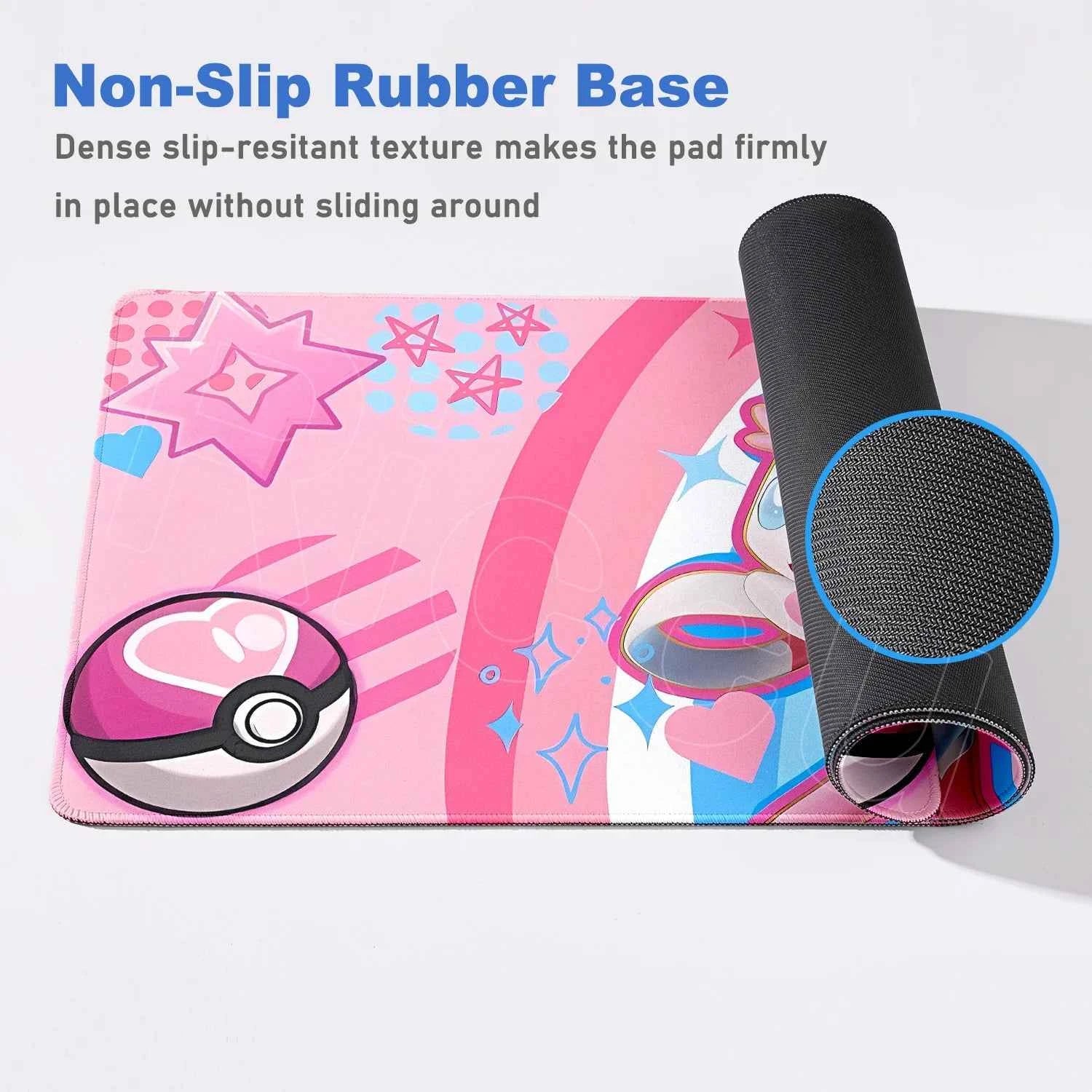 P-Pokemons Sylveon Eevee Mousepad Mouse Pad Large Gamer XXL Pc Keyboard Desk Mouse Mat Carpet Rubber Tapis Souris Gaming Notbook