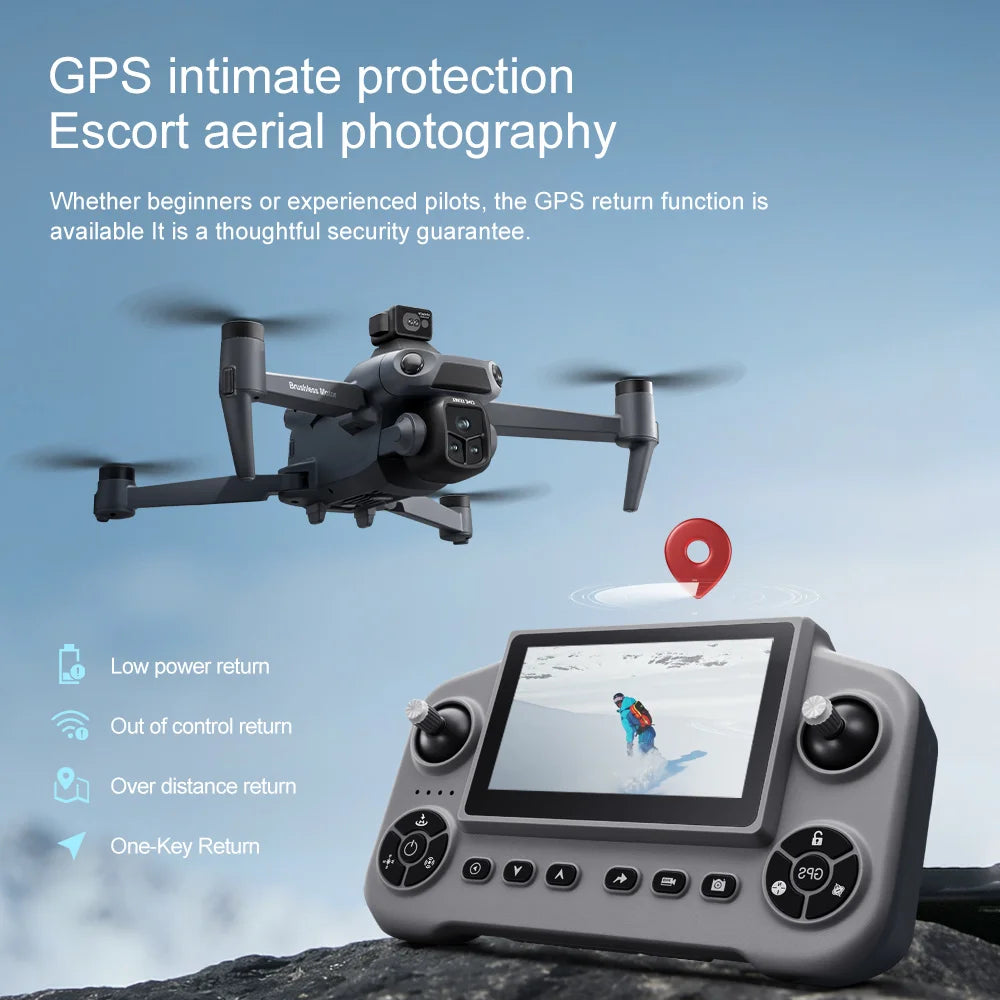 Lenovo V918 3S GPS Drone 8K Professional Camera Aerial FPV Brush power Laser Obstacle with Large Screen RC Folding 2026