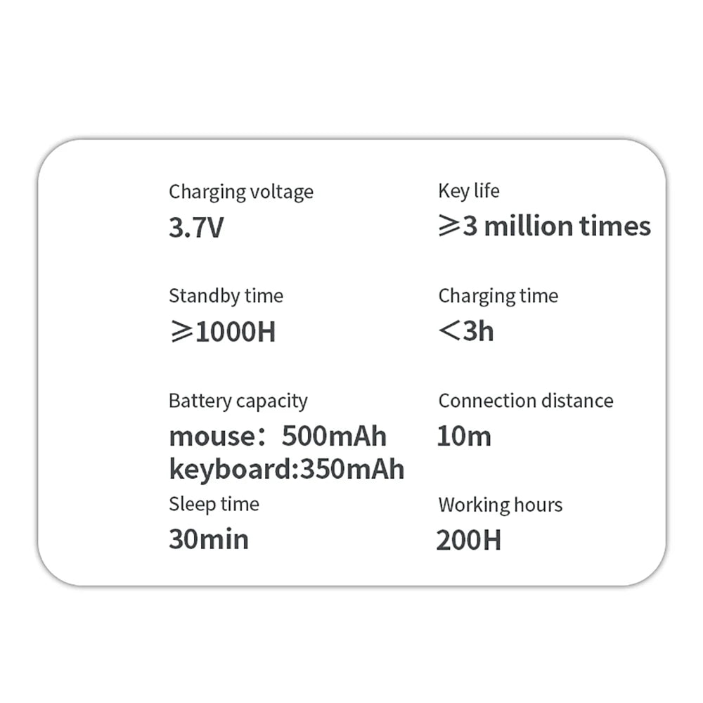 2.4G Wireless & bluetooth Keyboard Mouse Set Rechargeable Ultra-thin Computer Office Gaming Silent Slim Keyboard Mouse for ipad