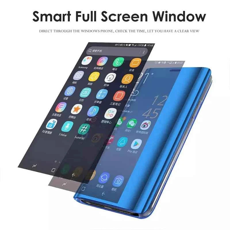 For Samsung Galaxy S26 S25 Ultra Plus FE Edge 5G Smart Mirror Protector Case Flip Holder Shockproof Cover Sumsung S26 Pro Fundas