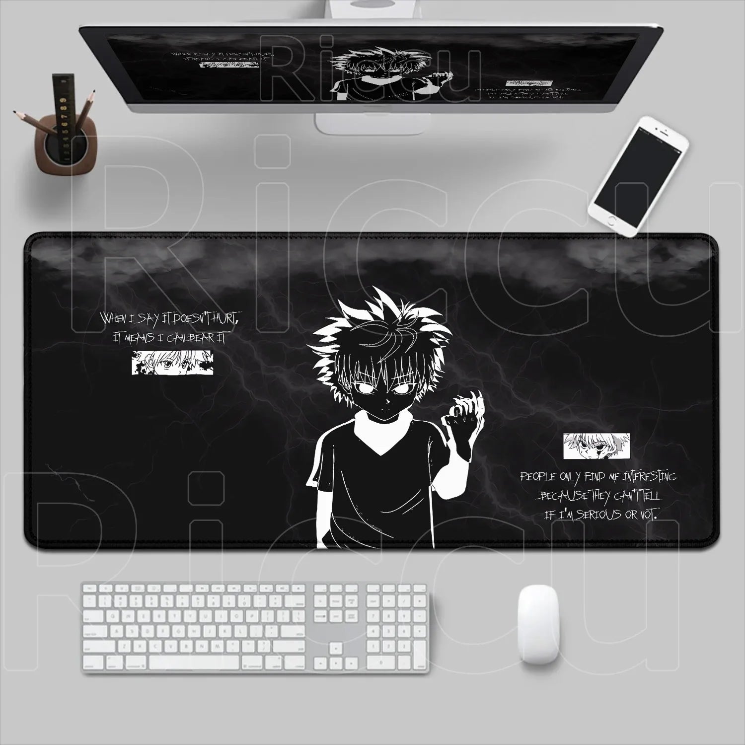 New Hxh Large Mousepad Hunter X Hunter Mouse Pad XXL Gaming Accessories Office Gamer Keyboard Desk Mat Non-Slip Laptop Anime Rug
