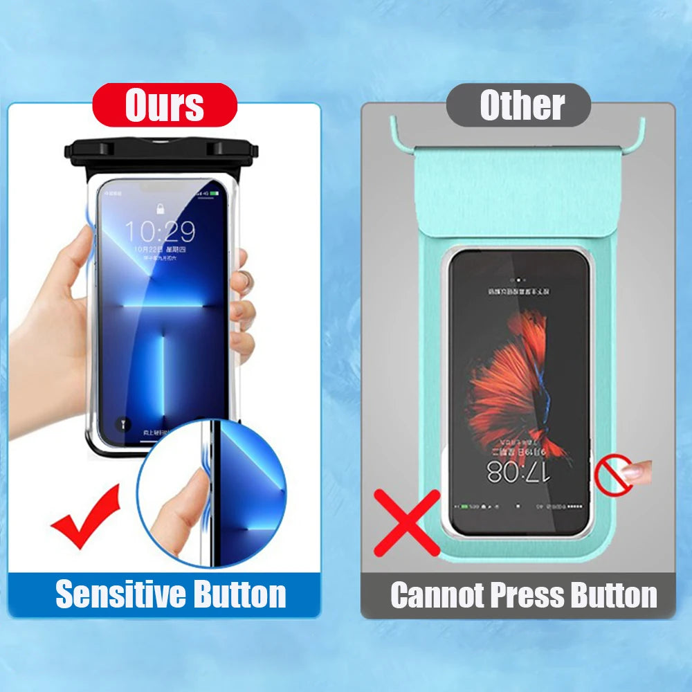 Waterproof Phone Case Swimming Bag Universal Underwater Protect Pouch Cover For iPhone 11 12 13 14 15 16 17 Pro Max Air