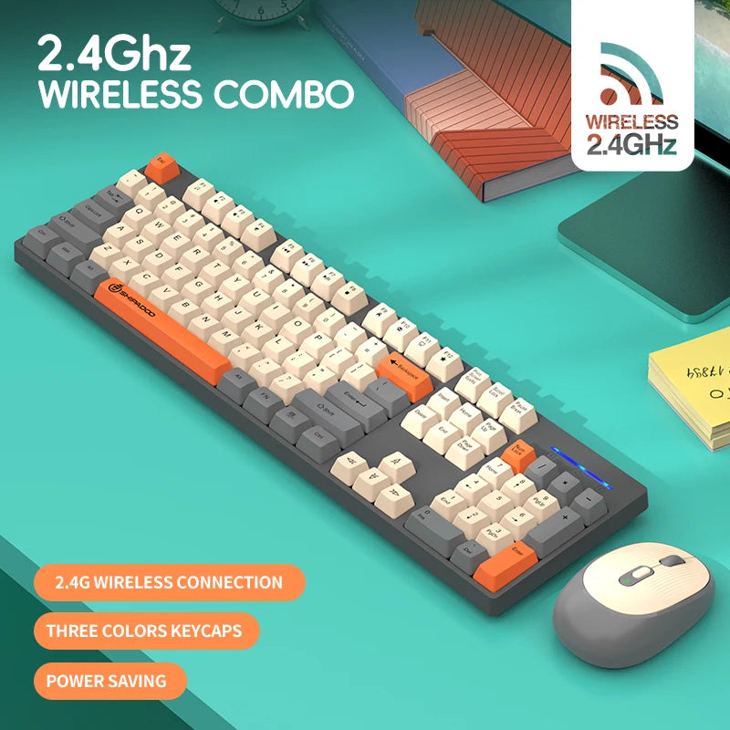 Shipadoo Wireless Keyboard and Mouse Combo Set Gaming Wireless Laptop Desktop Computer Office Accessories Free Wireless Mouse - WinSupport Tech