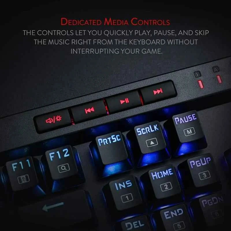 Redragon K580 VATA RGB 104 Keys LED USB Backlit Mechanical Gaming Wired Backlight Computer Keyboard Anti-ghosting with Macro Key